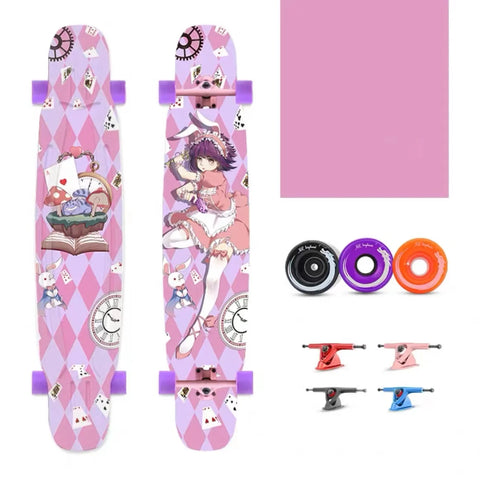 FENGYUAN スケートボードサプライヤー 卸売 最高品質のロングボード スケートボード カスタムロングボード スケートボード 女の子向け