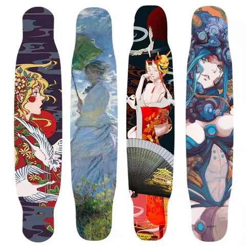 竹製スケートボードデッキ、MK竹製スケートボード、竹製ロングボード