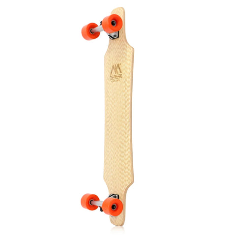 竹とメープル材のダンシングロングボードスケートボード（スケートボードトラックとホイール付き） 