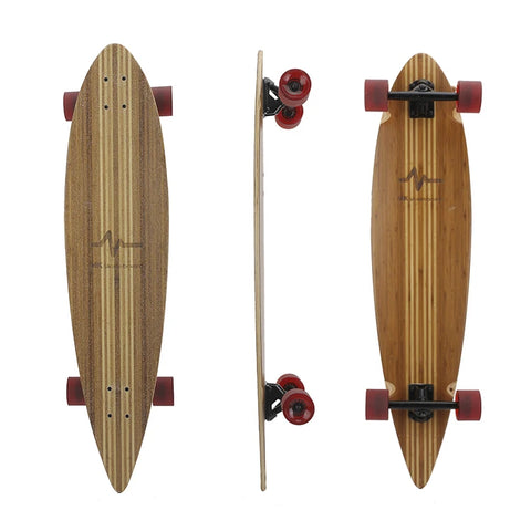 FENGYUAN Top Quality OEM Custom Maple Bamboo Fiberglass Hybrid Bamboo Longboard Skateboard  Longboard for Sale