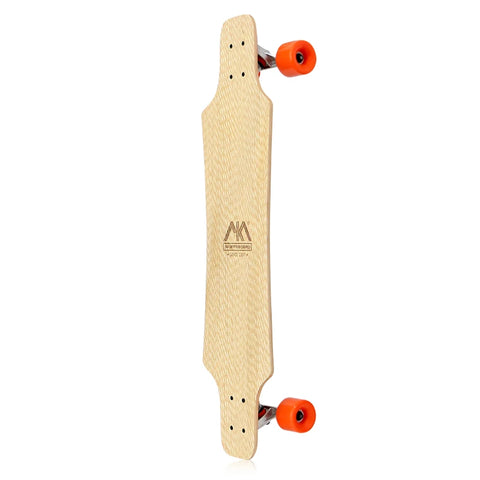 竹とメープル材のダンシングロングボードスケートボード（スケートボードトラックとホイール付き） 