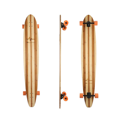 FENGYUAN Top Quality OEM Custom Maple Bamboo Fiberglass Hybrid Bamboo Longboard Skateboard  Longboard for Sale